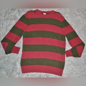 FREDDY KRUEGER A Nightmare On Elm Street Striped Costume Sweater Halloween Smal